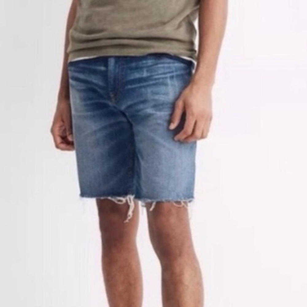 NWT Madewell  9” Denim shorts Distressed‎ Jeans Raw Hem